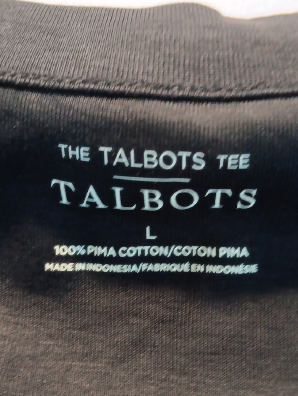 Talbots Black Logo Crewneck Tee